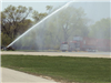 Fire hose spraying