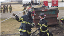 Firefighters completing training