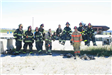 Firefighters posing together